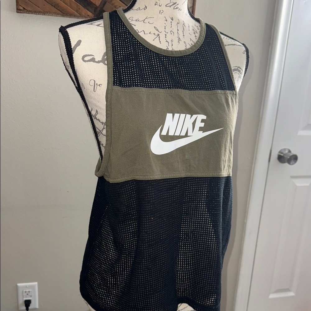 Nike Olive and Black Tank Top